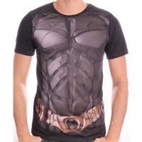 DC COMICS Men\'s Batman The Dark Knight Uniform Sublimation Print T-Shirt, Medium, Black (CD002DRK-M)