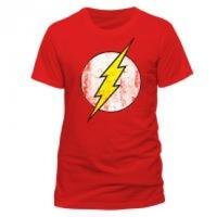 DC COMICS The Flash Logo T-Shirt, Unisex, Extra Large, Red