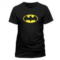 DC COMICS Batman Logo T-Shirt, Unisex, Large, Black