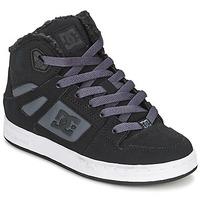 dc shoes rebound wnt boyss childrens shoes high top trainers in black