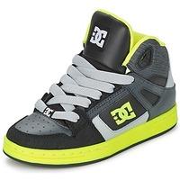 dc shoes rebound se boyss childrens shoes high top trainers in black