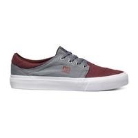 dc trase tx low top shoes oxblood lt grey