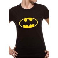 Dc Women\'s Batman Logo Crew Neck Short Sleeve T-shirt, Black, Size 16