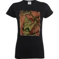 Dc Comics Women\'s Tee: Justice League Poison Ivy Lingerie L