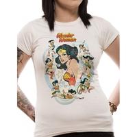 dc originals wonder woman vintage womens small t shirt white