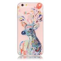 Deer Pattern TPU Material Glow in the Dark Soft Phone Case for iPhone 7 7 Plus 6s 6 Plus SE 5s 5