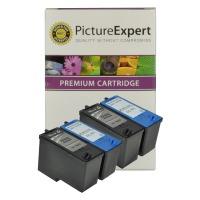 Dell MK990 / MK991 Compatible Black & Colour Ink Cartridge 4 Pack