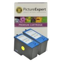 Dell JF333 Compatible Colour Ink Cartridge x2