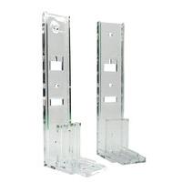 DEFLECTO LIT WALLRACK BRACKET CLEAR PAIR