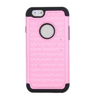 detachable dual layer silicone pc protective case cover bling crystal  ...