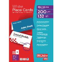 decadry perforated place card 85x46mm white pk