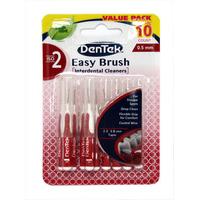 Dentek Easy Brush Interdental Cleaners - Fresh Mint - 10 ISO 2 Brushes