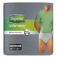 Depend Incontinence Underwear For Men Size S/M (10)