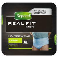 Depend Real Fit Underwear For Men Large 8