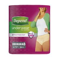 depend underwear female large 9s multipack x8