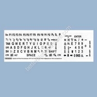 Desktop Keyboard Stickers Black Text on White Background