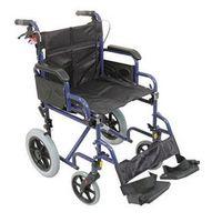 DELUXE ATTENDANT PROPELLED WHEEL CHAIR BLUE