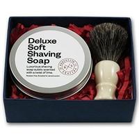 Deluxe Shaving Soap and Mixed Badger Hair Shaving Brush Gift Set