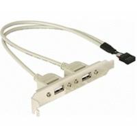 delock slotbracket 1x internal usb 9pin to 2x usb20 external 71000