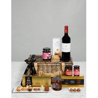 Delicious Hamper with Red Wine