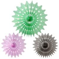 decadent decorations macaroon paper fans mix