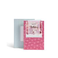 Designer Collection Pink Flowers Birthday Card