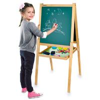 Deluxe Double Sided Black and White Board Easel with Accessories