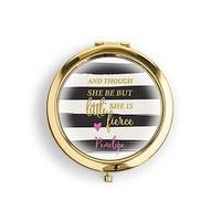 Designer Compact Mirror - Little But Fierce Print