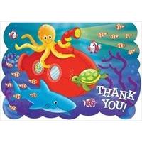 Deep Sea Fun Thank You Cards (pack Of 8)