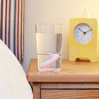 dentures water glass