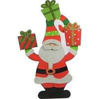 Decorative Wooden Santa Figure With Gifts