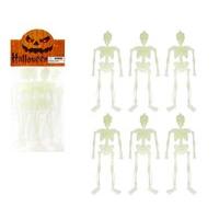 Decorative Set Of 6 Fluorescent Skeleton