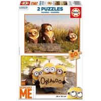 Despicable Me 2 Minions Super Go Wild & Going to Orlando 50 Piece Wooden Jigsaw Puzzles