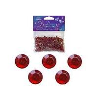 Decor Diamonte Diamonds Ruby x 6