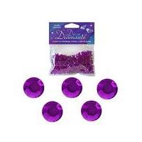 Decor Diamonte Diamonds Amethyst x 6