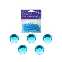 Decor Diamonte Diamonds Pearl Blue x 6