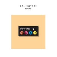 departures personalised leaving card