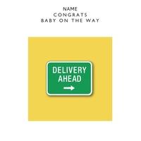 Delivery Ahead | Personalised Congratulations Card