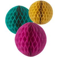 Decadent Decorations Honeycomb Ball Mix Tropical