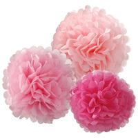 decadent decorations pom pom mix pink