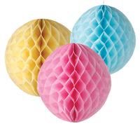 decadent decorations honeycomb ball mix pastel