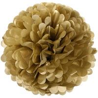 decadent decorations large pom poms gold