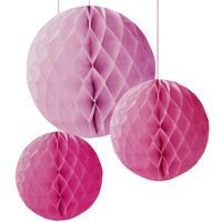 Decadent Decorations Honeycomb Ball Mix Pink