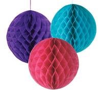 decadent decorations honeycomb ball mix bright