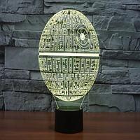 Death Star Colorful 3 D Light LED Acrylic Stereo And Light Touch Light