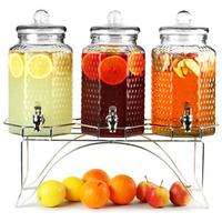 del sol triple drinks dispenser with stand 12ltr case of 2