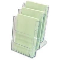 Deflecto (A5) Literature Holder Modular Table and Wall Mountable (Clear) - Single