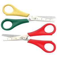 decree 13cm ruler scissors left hand yellowgreen pack of 12