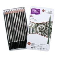 Derwent Academy Sketching Pencils 6B - 5H (Pack of 12 Pencils)