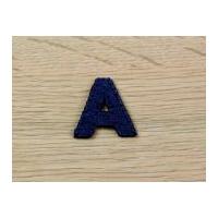 Denim Blue Embroidered Alphabet ...
